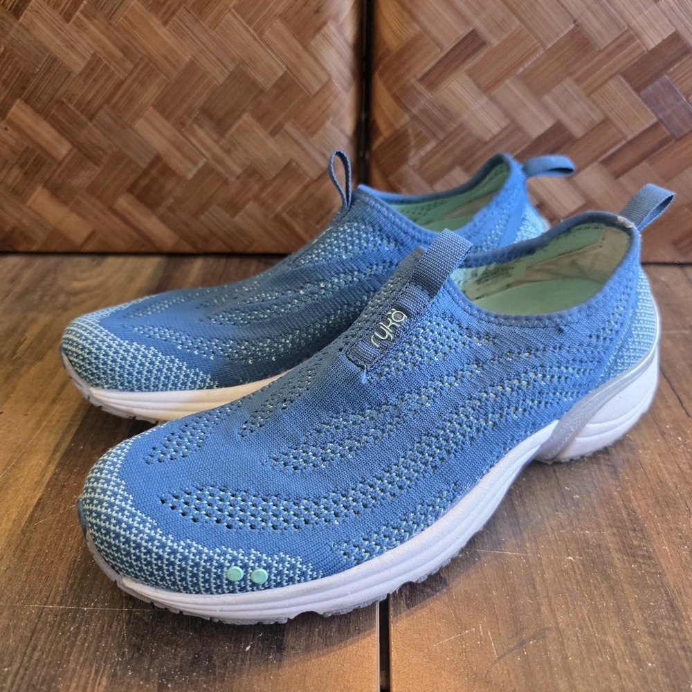 Rykä Shoes Women's Size 6M Teal Slip On Comfort Athletic Hydrosphere Tennis Shoe